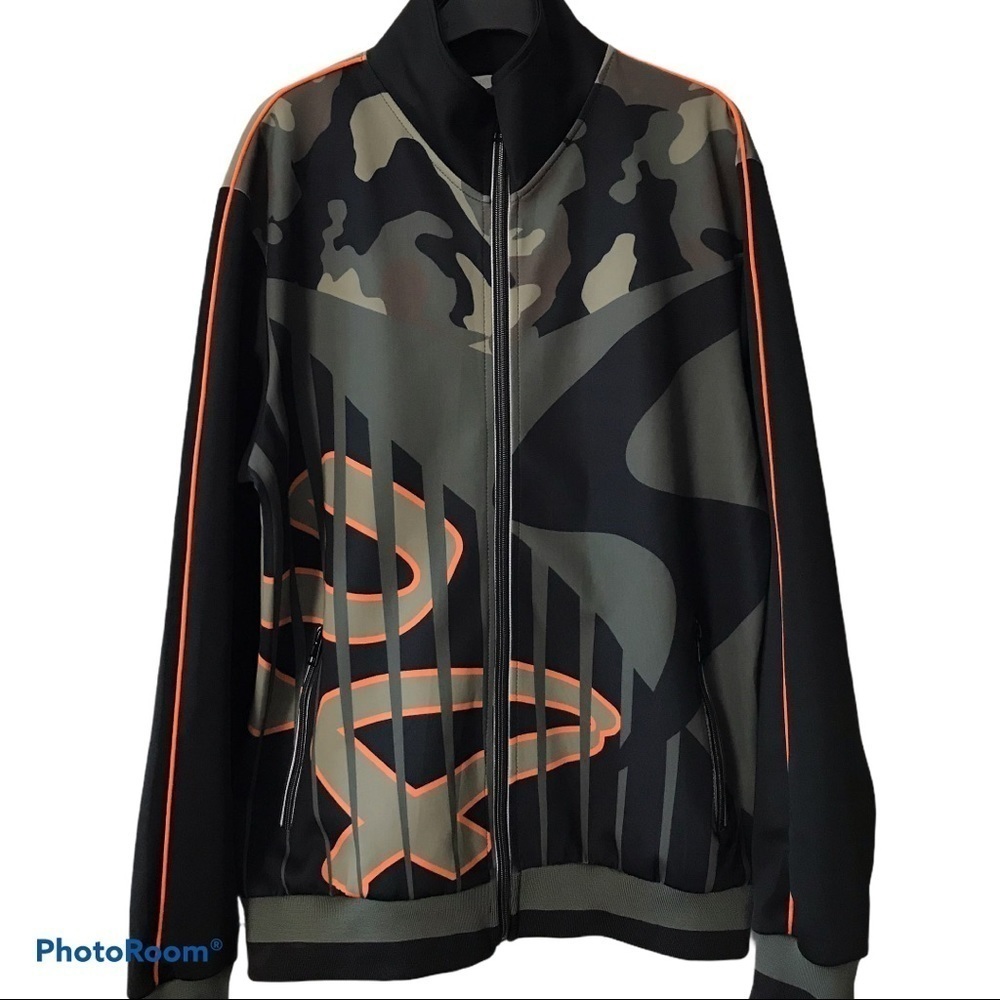 ROYAL 7EVEN Graphic Track Jacket Mens Camo Stripes Large